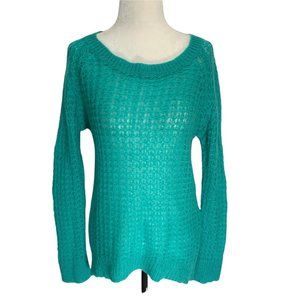 Vero Moda Green Lightweight Semi-Open Weave Sweater Size S